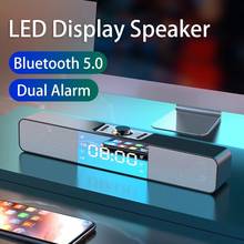 Soundbar-despertador led, dispositivo com bluetooth, rádio fm e bluetooth, televisão 2024 - compre barato