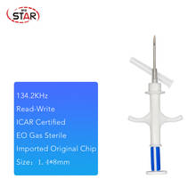 50pcs 1.4*8mm microchip 134.2khz fdx-b Animal Chip Microchip Veterinary Pet Syringe animal ID transponder Rfid Injector 2024 - buy cheap