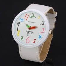 Womage Fashion Creative Pencil Needle Watches Women Large Face Watches Leather Band Quartz Wristwatches Bulk Items Wholesale 2024 - buy cheap