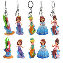 8-9cm 5pcs/Lot Sofia Figure Princess Sophia Amber Sea Horse Mermaid Beauty Keychains Model Toys Doll Pendants 2024 - buy cheap