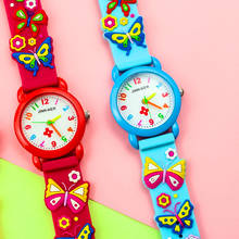 little boys girls lovely 3D watch beauty flower simple face silicone dresswatch birthday children's day gift watch 2024 - buy cheap