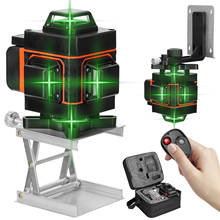 Laser verde autonivelador com 16 linhas 4d, nivelador vertical e horizontal, rotação de 360 graus, laser verde superpoderoso 2024 - compre barato