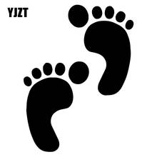 YJZT 12.4X16.7CM Footprints Bare Foot Funny Whole Body Car Sticker Vinyl Decals C25-0566 2024 - buy cheap