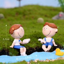 Venda quente! 2 pçs/set mini amantes bonecas modelo figuras micro paisagem jardim gnomos estatueta ornamentos decoração em miniatura 2024 - compre barato