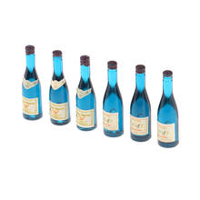 MagiDeal 6 штук миниатюрные винные бутылки для кукольного домика синий набор в масштабе 1:12 2024 - купить недорого