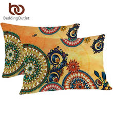 BeddingOutlet-funda de almohada de caleidoscopio para niños y adultos, funda de almohada Bohemia con Mandala de flores, ropa de cama étnica, 50x75cm 2024 - compra barato