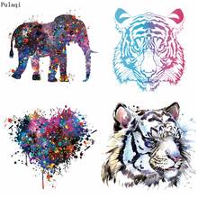 Pulaqi Tiger Patch Iron On Transfer DIY Vinyl Heat Transfer For Clothes Stripes Ironing Stickers PVC Tshirt Patch Badge Applique 2024 - buy cheap