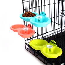 Pet Double Bowl For Dogs Automatic Water Drinking Feeder For Puppy Dog Cat Pet Cage Hanging Bowl Dual Use Dogs Water Dispenser # 2024 - buy cheap