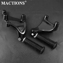 Motorcycle Black CNC Rests Pegs Rear Foot Rests Passenger Footpegs Mount For Harley Sportster XL883 XL1200 XL48 2014-2019 2020 2024 - buy cheap