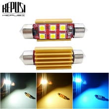 2 led canbus para carro, luz para interior do carro, lâmpada para teto, 12v, 24v, led c5w, c10w, 31/36/39/41mm 2024 - compre barato