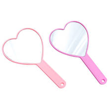 1pcs Cute Plastic Pocket Hand Mirrors Makeup Vanity Mirror Rectangle Hand Hold Cosmetic Mirror With Handle For Gifts 2024 - buy cheap