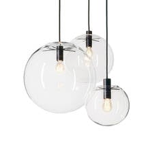 Nordic Pendant Lights Simple Modern Glass Ball Pendant Lamp Lustre Suspension Kitchen Light Fixture E27 Art Deco Home Lighting 2024 - buy cheap