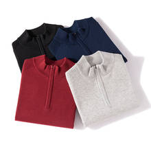 2020 Autumn/winter new men's wear half-open zipper business fashion sweater XL.2XL.3XL.4XL 2024 - buy cheap