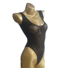 Body transparente de corte alto para mujer, lencería erótica con entrepierna abierta, ropa interior, trajes de cuerpo, ropa de discoteca F11 2024 - compra barato