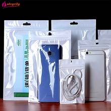 INTEGRITY 500ps 25*35cm White/Clear Valve Zipper Plastic Retail Packaging Poly Bags, Ziplock Retail Storage W/ Hang Hole pouches 2024 - buy cheap