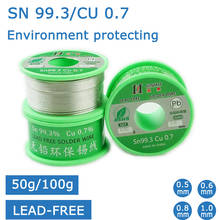 50g/100g Lead-Free Solder Wire Tin 0.5mm-1.0mm Diameter Sn/99.3 Cu/0.7 Roll Welding Soldering Iron Core 2024 - buy cheap