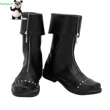 Final Fantasy VII FF7 Remake Cloud Strife Black Cosplay Shoes Long Boots Leather CosplayLove For Halloween Christmas 2024 - buy cheap
