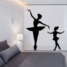 Ballet Teacher And Student Art Wall Stickers Murals Decor Home Girls Room Sweet Dreamy Vinyl Decals Decoration Poster DW9249 2024 - buy cheap
