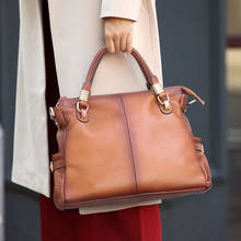 Bolsa feminina de couro genuíno, luxuosa bolsa crossbody de ombro, bolsa de mão designer de couro genuíno de alta qualidade 2024 - compre barato