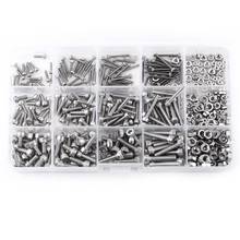 480pcs M2 M3 M4 Stainless Steel SS304 Hex Socket Flange Screws Cap Head Bolts Screws and Nuts Fastener Assrotment Set 2024 - buy cheap