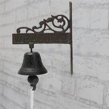 Nordic Style Vintage Brown Metal Iron Door Bell Wall Mounted Welcome Cast Wireless Metel DoorBell Porch Garden Decoration 2024 - buy cheap