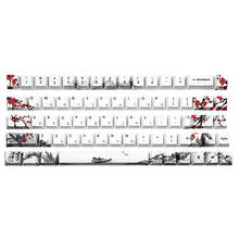 Wangjiang-Tapa de tecla para teclado mecánico K6 IFG68 TADA68 EK820, de color Flor de ciruela, sublimación, perfil OEM, 68 teclas 2024 - compra barato