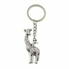 Factory Price Mother & Child Giraffe Deer Pendant Key Ring Metal Chain Silver Color Men Car Gift Souvenirs Keychain Dropshipping 2024 - buy cheap