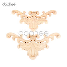 dophee 1pcs 20*11*11/23*15*15cm European Vintage Floral Wood Appliques Wooden Decal For Home Decor Furniture Decorative Craft 2024 - buy cheap