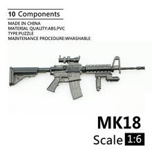 1:6 MK18 Carbine Assault Rifle Gun Plastic Assembled Firearm Puzzle Model For 1/6 Soldiers Military Weapons Building Blocks 2024 - buy cheap