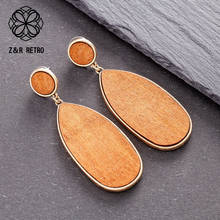 Vintage Accessories Unusual Wooden Fashion Jewelry 2022 Female Long Hanging Statement Dangle Earrings Pendientes Gifts For Women 2024 - buy cheap