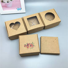 24Pcs New Paper Jewelry Package Boxes Various Color With PVC Window Displays Box And Necklace/Earring Inner Card Gift Boxes 2024 - compre barato