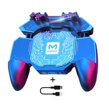 Six Finger PUBG Game Controller Gamepad Trigger Shooting Free Fire Cooling Fan Gamepad Joystick For IOS Android Mobile Phone 2024 - buy cheap