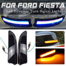 2x fluindo sinal de volta luz led asa lateral espelho retrovisor indicador dinâmico blinker para ford para fiesta mk7 08-17 mk8 19 + 2024 - compre barato