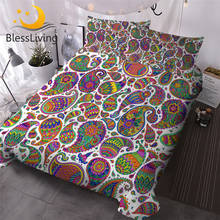 BlessLiving Paisley Duvet Cover Bohemian Bedding Set 3pcs Abstract Floral Home Textiles Colorful Boho Comforter Cover Set King 2024 - buy cheap
