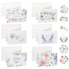 6 комплектов цветочных открыток, пустые внутри с обволакивающими наклейками для вечерние свадебные Детские Цветочные складные открытки 2024 - купить недорого