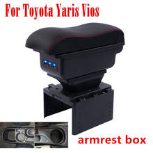 Reposabrazos para Toyota Yaris, caja de almacenamiento central con portavasos, Cenicero, modelo genérico, Vios 2024 - compra barato