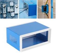 Caixa de junção diy estojo de metal azul caixa de junção anti-estática resistência de isolamento uso para projeto eletrônico 2024 - compre barato