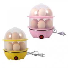 Caldeira de ovos elétrica multifuncional 220v 50hz dupla camada 14 ovo ovo elétrico mini panela panela de panela a vapor poacher panelas 2024 - compre barato