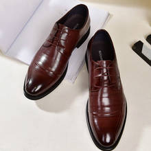 Мужская деловая обувь из натуральной кожи; официальная модельная обувь для мужчин; Удобные оксфорды хорошего качества; Zapatos De Hombre 2024 - купить недорого