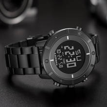 Top Luxury Brand Kademan New Men's Sports Watch Full Steel Strap LCD Dual Display Fashion Quartz Wristwatch Waterproof K9151G 2024 - buy cheap