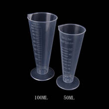 Copo de medição transparente de plástico 50ml/100ml, laboratórios de cozinha graduados, acessórios de ferramentas 2024 - compre barato