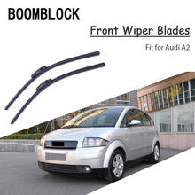 BOOMBLOCK 2pc Car Windshield Rubber Wiper Blades Arm Kit  For Audi A2 2002 2003 2004 2005 2024 - buy cheap