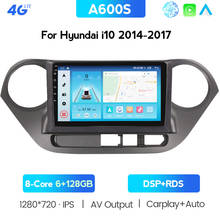 Sistema multimídia automotivo, reprodutor com android 10, tela sensível ao toque, sem dvd, 2 din, gps e câmera, para hyundai grand i10 2013, 2014 a 2017 2024 - compre barato