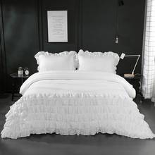 29   3 Pcs/Set Modern Style Ruffle Polyester Bedding Set Pillowcase Duvet Cover Pleated lace Bedding Sets 2024 - buy cheap