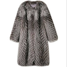 2022 New Female Fur Jacket Chic Women Girl Winter Outwear Faux Fox Fur Pattern  Long Coats Parka Winter Fur Coat Overcoat OK326 2024 - buy cheap