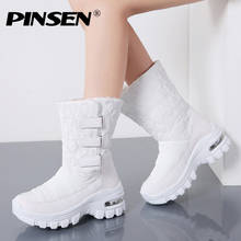 PINSEN 2020 Women Winter Boots Waterproof High Quality Keep Warm Plush Boots Women Mid-Calf Snow Boots Non-slip botas mujer 2024 - buy cheap