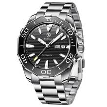 BERSIGAR Top Brand Mechanical Wristwatch Luxury Sapphire Glass Automatic Watch Stainless Steel Waterproof Sport 100M Watches Men 2024 - buy cheap