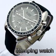 Bliger 40mm new men's top luxury mechanical watch silver case grey dial date waterproof men's automatic watch 2024 - buy cheap