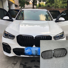1Pair Gloss/Matte Black Front Kidney Grille for BMW New X5/G05 2020 Grille Car Style Refit Bumper Slat Double Line Racing Grills 2024 - buy cheap