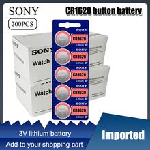 200 pçs/lote sony original cr1620 botão baterias de célula para relógio 3v bateria lítio cr 1620 br1620 calculadora controle remoto 2024 - compre barato